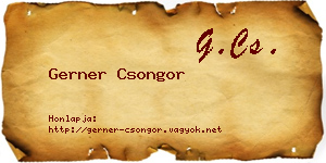 Gerner Csongor névjegykártya