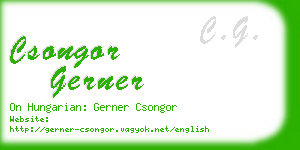 csongor gerner business card